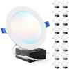 image:imageSunco 16 Pack 6 Inch Ultra Thin LED Recessed Ceiling Lights Slim Canless with Junction Box 850 LM 2700K3000K4000K5000K6000K Dimmable 14W100W Wafer Thin 50000 Lifetime Hours ETL