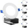 image:imageSunco 6 Inch LED Recessed Light Canless Ceiling Lights Slim with Junction Box 1200 LM 14W 100W Equivalent Selectable CCT 2700K3000K4000K5000K6000K Dimmable Wafer Thin ETL 4 Pack5000K Daylight