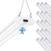 image:imageSunco Motion Sensor 4ft LED Shop Light Garage Lights Ceiling LED Plugin Fixtures 40W 5000K Daylight 4300 Lumens Frosted Motion Activated Linkable Suspension Mount ETL15 Pack