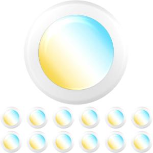 image:imageSunco 12 Pack LED Disc Lights Ceiling 6 Inch Flush Mount Disk Light Recessed Can Lighting 1050 LM 15W 75W Equivalent Selectable CCT 3000K4000K5000K6000K6500K Dimmable Damp Rated ETL6 Inch  12 Pack