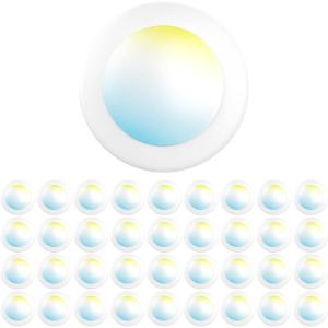 image:imageSunco 12 Pack LED Disc Lights Ceiling 6 Inch Flush Mount Disk Light Recessed Can Lighting 1050 LM 15W 75W Equivalent Selectable CCT 3000K4000K5000K6000K6500K Dimmable Damp Rated ETL4 Inch  36 Pack