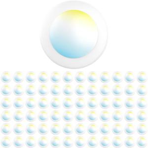 image:imageSunco 12 Pack LED Disc Lights Ceiling 6 Inch Flush Mount Disk Light Recessed Can Lighting 1050 LM 15W 75W Equivalent Selectable CCT 3000K4000K5000K6000K6500K Dimmable Damp Rated ETL4 Inch  72 Pack