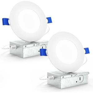 image:imageSunco 48 Pack 4 Inch LED Recessed Lights Canless Ceiling Light Slim 650 LM 10W Selectable CCT 2700K3000K4000K5000K6000K Dimmable Wafer Thin with Junction Box ETL3000K