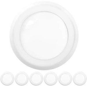 image:imageSunco 6 Pack LED Disc Lights Ceiling 6 Inch Flush Mount Disk Light Recessed Can Lighting 1050 LM 15W 75W Equivalent 5000K Daylight Dimmable Damp Rated ETL4000K Cool White