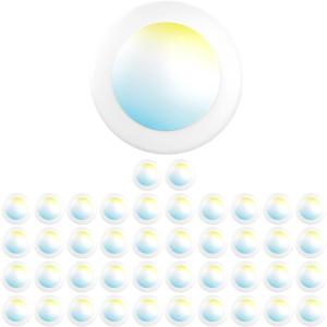 image:imageSunco 6 Pack LED Disc Lights Ceiling 6 Inch Flush Mount Disk Light Recessed Can Lighting 1050 LM 15W 75W Equivalent Selectable CCT 3000K4000K5000K6000K6500K Dimmable Damp Rated ETL4 Inch  42 Pack