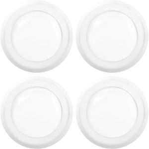 image:imageSunco LED Disc Lights Ceiling 6 Inch Flush Mount Disk Light Recessed Can Lighting 1050 LM 15W 75W Equivalent 5000K Daylight Dimmable Damp Rated ETL 4 Pack3000K Warm White