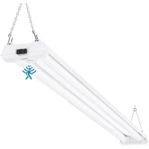 image:imageSunco Motion Sensor 4ft LED Shop Light Garage Lights Ceiling LED Plugin Fixtures 40W 5000K Daylight 4300 Lumens Frosted Motion Activated Linkable Suspension Mount ETL1 Pack