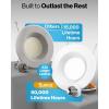 image:imageSunco 12 Pack LED Recessed Lighting 6 Inch Retrofit Can Lights 965LM 13W 100W Equivalent Selectable CCT 2700K3000K3500K4000K5000K Dimmable Baffle Trim Damp Rated UL6 Inch  4000K