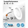 image:imageSunco 12 Pack LED Recessed Lighting 6 Inch Retrofit Can Lights 965LM 13W 100W Equivalent Selectable CCT 2700K3000K3500K4000K5000K Dimmable Baffle Trim Damp Rated UL4 Inch  6000K
