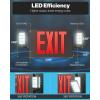image:imageSunco 6 Pack Emergency Exit Signs With Lights With Backup Battery Red 94V0 Fire Resistant 120277V Wall Or Ceiling Mount Commercial Grade ULBlack