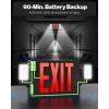 image:imageSunco 6 Pack Emergency Exit Signs With Lights With Backup Battery Red 94V0 Fire Resistant 120277V Wall Or Ceiling Mount Commercial Grade ULBlack