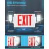 image:imageSunco 6 Pack Emergency Exit Signs With Lights With Backup Battery Red 94V0 Fire Resistant 120277V Wall Or Ceiling Mount Commercial Grade ULWhite