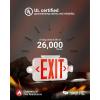 image:imageSunco LED Exit Sign With Emergency Lights Red Two Mini Adjustable Lights 94V0 Fire Resistant Backup Battery 23W 6000K Daylight Deluxe 200 Lumens 120277V Wall Or Ceiling Mount UL18 Pack