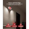 image:imageSunco LED Exit Sign With Emergency Lights Red Two Mini Adjustable Lights 94V0 Fire Resistant Backup Battery 23W 6000K Daylight Deluxe 200 Lumens 120277V Wall Or Ceiling Mount UL24 Pack