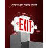 image:imageSunco LED Exit Sign With Emergency Lights Red Two Mini Adjustable Lights 94V0 Fire Resistant Backup Battery 23W 6000K Daylight Deluxe 200 Lumens 120277V Wall Or Ceiling Mount UL24 Pack