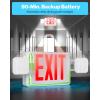 image:imageSunco Red Exit Signs With Emergency Lights Two Adjustable Square LED Lights 94V0 Fire Resistant Backup Battery 120277V Wall Or Ceiling Mount Commercial Grade Double Sided UL