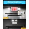 image:imageSunco Red Exit Signs With Emergency Lights Two Adjustable Square LED Lights 94V0 Fire Resistant Backup Battery 120277V Wall Or Ceiling Mount Commercial Grade Double Sided UL