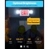 image:imageSunco Red Exit Signs With Emergency Lights Two Adjustable Square LED Lights 94V0 Fire Resistant Backup Battery 120277V Wall Or Ceiling Mount Commercial Grade Double Sided UL