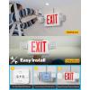 image:imageSunco Red Exit Signs With Emergency Lights Two Adjustable Square LED Lights 94V0 Fire Resistant Backup Battery 120277V Wall Or Ceiling Mount Commercial Grade Double Sided UL