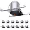 image:imageSunco 12 Pack 6 Inch Recessed Lighting Housing Can New Construction Air Tight Ceiling Cans 120277VHard Wired TP24 Connector Easy Install IC Rated UL12 Count Pack of 1