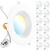 image:imageSunco 12 Pack LED Recessed Lighting 6 Inch Retrofit Can Lights 965LM 13W 100W Equivalent Selectable CCT 2700K3000K3500K4000K5000K Dimmable Baffle Trim Damp Rated UL6 Inch  5 CCT