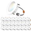 image:imageSunco 24 Pack 4 Inch LED Recessed Lights Retrofit Can Lighting 660 LM 11W 40W Equivalent Selectable CCT 2700K3000K3500K4000K5000K Dimmable Baffle Trim Replacement Conversion Kit ULWhite