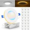 image:imageSunco 24 Pack 6 Inch LED Recessed Light with Night Light Canless Recessed Lighting 1500 LM 15W 150W Equivalent Selectable CCT 2700K3000K4000K5000K6000K Dimmable with Junction BoxWhite  5 CCT 2700K  3000K  4000K  5000K  6000K
