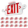 image:imageSunco LED Exit Sign With Emergency Lights Red Two Mini Adjustable Lights 94V0 Fire Resistant Backup Battery 23W 6000K Daylight Deluxe 200 Lumens 120277V Wall Or Ceiling Mount UL18 Pack
