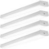 image:imageSunco LED Garage Ceiling Lights Wraparound Fixture 4FTLinkable Shop Light 3500 LM 40W300W 5000K Daylight Hardwired Surface Mount Utility Workshop Light ETL 4 Pack5000K Daylight
