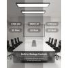 image:imageSunco 1x4 LED Flat Panel Light Dual Selectable CCT 3500K4000K5000K amp Selectable Wattage 30W40W46W 5700LM 010V Dimming Surface Mount Matte Black Drop Ceiling Fixture  ETL DLCBlack