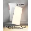 image:imageSunco 6 Pack 2x4 LED Flat Panel Light Drop Ceiling Office Fixture with Emergency Battery Backup 90 Minute Duration 7760 LM Selectable Features 405060W 400050006000K Dimmable 010V ETL