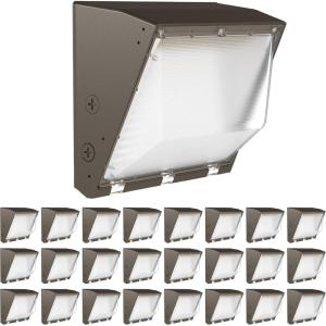 image:imageSunco 3 Pack 60W LED Wall Pack Outdoor Industrial Dimmable Waterproof Commercial Grade Security Warehouse Super Bright Parking Lot Selectable CCT 3000K4000K5000K 7600 Lumens AC120277V24 Pack