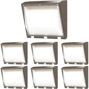 image:imageSunco 6 Pack 80W LED Wall Pack Outdoor Industrial Dimmable Waterproof Commercial Grade Security Warehouse Super Bright Parking Lot Selectable CCT 3000K4000K5000K 7600 Lumens AC120277V
