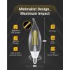 image:imageSunco 10 Pack Dusk to Dawn Candelabra CA11 LED Light Bulb Outdoor 5W Equivalent 40W CRI90 3000K Warm White Candle Flame Tip Photocell Sensor Decorative Filament 500 Lumens E12 Base UL3000k Warm White