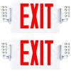 image:imageSunco 12 Pack Exit Signs with Emergency Lights Two Adjustable LED Lights with Backup Battery Red 94V0 Fire Resistant 120277V Wall Or Ceiling Mount Commercial Grade ULRed