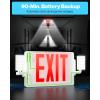 image:imageSunco 12 Pack Exit Signs with Emergency Lights Two Adjustable LED Lights with Backup Battery Red 94V0 Fire Resistant 120277V Wall Or Ceiling Mount Commercial Grade ULRed