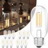 image:imageSunco 6 Pack T45 Edison Bulbs E26 LED Bulb 60 Watt Equivalent Filament Vintage Light Bulbs Clear Decorative Tubular Light Bulb 7W 2700K Soft White Dimmable 700 LM Medium Base Wet Rated UL12 Pack