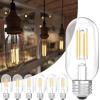 image:imageSunco 6 Pack T45 Edison Bulbs E26 LED Bulb 60 Watt Equivalent Filament Vintage Light Bulbs Clear Decorative Tubular Light Bulb 7W 2700K Soft White Dimmable 700 LM Medium Base Wet Rated UL6 Pack