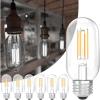 image:imageSunco 6 Pack T45 Edison Bulbs E26 LED Bulb 60 Watt Equivalent Filament Vintage Light Bulbs Clear Decorative Tubular Light Bulb 7W 2700K Soft White Dimmable 700 LM Medium Base Wet Rated UL6 Pack