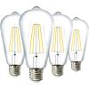 image:imageSunco Dusk to Dawn Lights Bulb Outdoor ST64 Edison Style Automatic Light Sensing Bulbs 800 LM 7W 60W Equivalent ST19 3000K Warm White E26 Base UL 4 Pack2700k Soft White