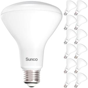 image:imageSunco 12 Pack BR30 Light Bulbs LED Recessed Can Light Bulbs Indoor Flood Bulb 850 LM 11W 65W Equivalent Selectable CCT 2700K3000K5000K Dimmable E26 Base for Home Kitchen Bedroom ULWhite 3k