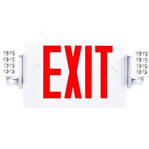 image:imageSunco 12 Pack Exit Signs with Emergency Lights Two Adjustable LED Lights with Backup Battery Red 94V0 Fire Resistant 120277V Wall Or Ceiling Mount Commercial Grade ULRed