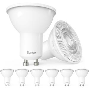 image:imageSunco 12 Pack GU10 LED Bulb 550LM 3000K Warm White 55W50W Equivalent Dimmable MR16 Bulbs for Recessed Track Lighting Spot Lights Range Hood 25000 Lifetime Hours UL3000k Warm White