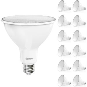 image:imageSunco 12 Pack PAR38 LED Outdoor Flood Light Bulbs Waterproof 1050 LM 13W 100W Equivalent 5000K Daylight Wet Rated Dimmable E26 Base for Backyard Landscape Porch Garage Yard UL5000k Daylight