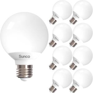 image:imageSunco 8 Pack G25 LED Light Bulbs Vanity Globe Bathroom Light Bulb 450 LM 2700K Soft White 6W 40W Equivalent Dimmable Mirror Vanity Decorative Bulb E26 Base UL3000k Warm White