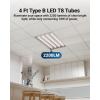 image:imageSunco 10 Pack T8 LED Bulbs 4 Foot LED Fluorescent Tube Replacement 4ft LED Tube Light Ballast Bypass 18W 2200 LM Selectable CCT 3000K3500K4000K5000K6000K Single Ended Power Clear Lens UL100 Pack