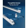 image:imageSunco 10 Pack T8 LED Bulbs 4 Foot LED Fluorescent Tube Replacement 4ft LED Tube Light Ballast Bypass 18W 2200 LM Selectable CCT 3000K3500K4000K5000K6000K Single Ended Power Clear Lens UL100 Pack