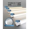 image:imageSunco 10 Pack T8 LED Bulbs 4 Foot LED Fluorescent Tube Replacement 4ft LED Tube Light Ballast Bypass 18W 2200 LM Selectable CCT 3000K3500K4000K5000K6000K Single Ended Power Clear Lens UL20 Pack