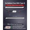 image:imageSunco 100 Pack T8 LED Bulbs 4 Foot Tube Light Bulbs Ballast Bypass 48 Inch Fluorescent Replacement 2200 LM 18W 5000K Daylight Single Ended Power Type B Clear Lens UL5000k Daylight