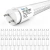 image:imageSunco 24 Pack 2ft LED T8 Frosted Glass Tube for Replacement Fluorescent Commercial Work Office Hallway Warehouse Type B 10W 1200 Lumens 5000K Daylight NonDimmable 100277V 50000 Hour Lifetime